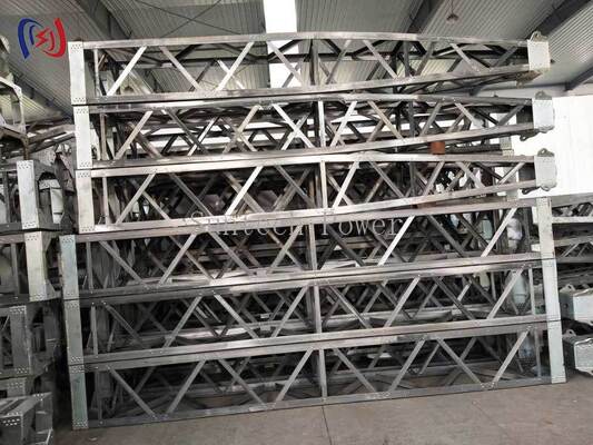 Palo di sollevamento modulare a traliccio con rivestimento anticorrosione per la costruzione di torri elettriche da 8-18m