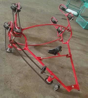Una linea sopraelevata carrello di quattro conduttori del pacco di ispezione del veicolo di revisione della bicicletta