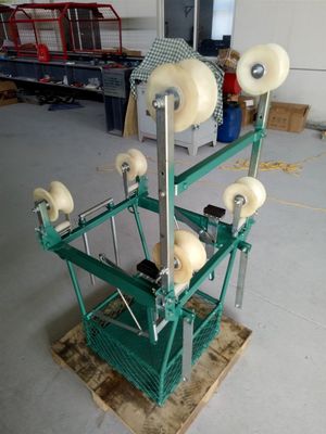 Una linea sopraelevata carrello di quattro conduttori del pacco di ispezione del veicolo di revisione della bicicletta