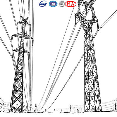 Torre galvanizzata della immersione calda Q235 Electric Power per la linea sopraelevata