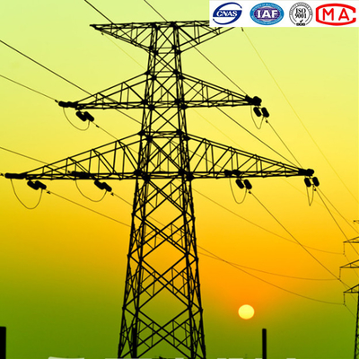 Torre d'acciaio di fiume 220kv della grata conica poligonale dell'incrocio