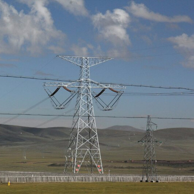 Doppia torre d'acciaio del trasporto di energia di angolo di circuito