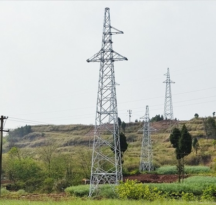 Immersione calda tubolare 330kv galvanizzato Angel Steel Lattice Tower