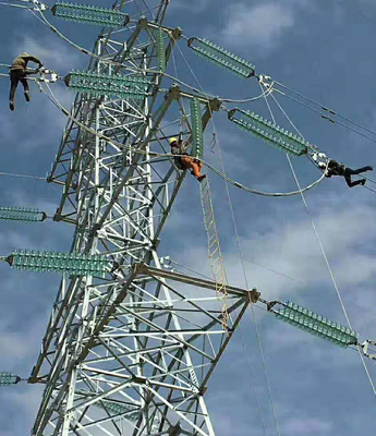 4 330kv forniti di gambe hanno galvanizzato Angel Steel Lattice Transmission Tower