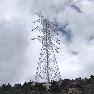 linea di spese generali d'acciaio angolare della grata di 110kV 132kV torre