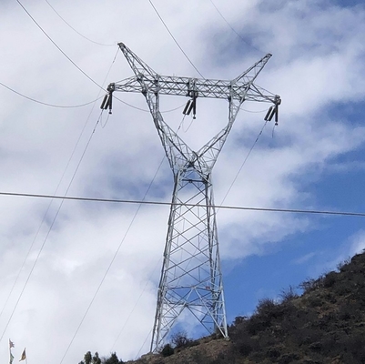 linea di spese generali d'acciaio angolare della grata di 110kV 132kV torre