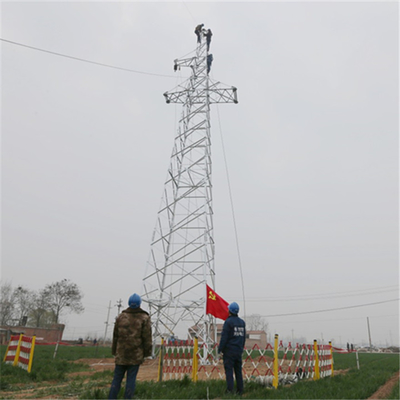 Linea di trasmissione d'acciaio 33KV di HDG della grata torri