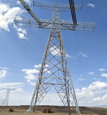 Linea sopraelevata acciaio Q235 Q345 Q420 una torre da 132 chilovolt