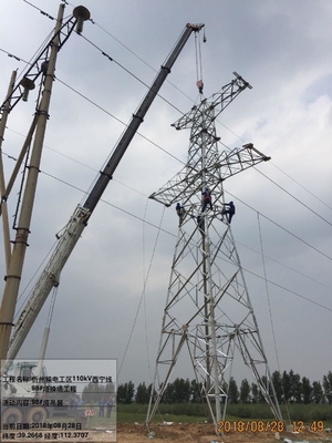 La immersione calda ha galvanizzato Angel Steel linea di trasmissione da 132 chilovolt torre