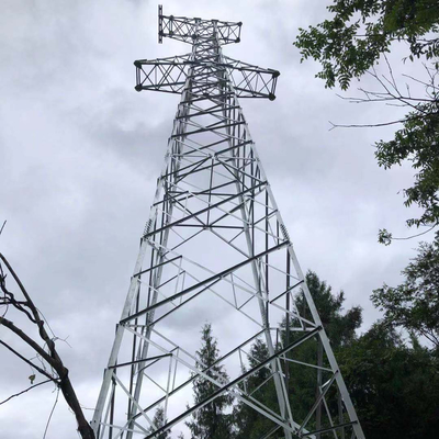 ASTM123 ha galvanizzato la torre d'acciaio della grata di distribuzione di energia 110KV