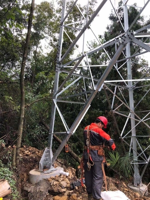Torre d'acciaio della trasmissione del pilone di angolo di 110KV HDG