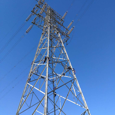 Linea di trasmissione elettrica d'acciaio 132KV di angolo di HDG torre