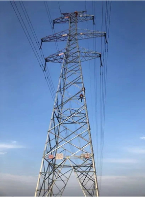 Torre d'acciaio galvanizzata della trasmissione della immersione calda 500KV Q355 Q255