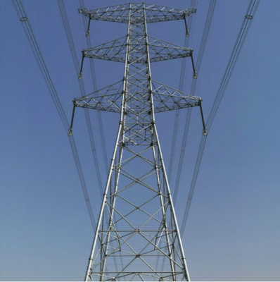 Torre d'acciaio galvanizzata della trasmissione della immersione calda 500KV Q355 Q255