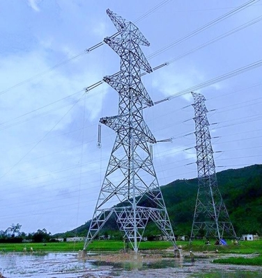 110KV torri d'acciaio della grata di telecomunicazione Q235 Q345 Q420