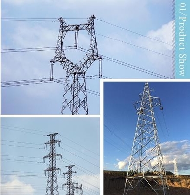 ASTM123 230KV 400KV ingraticciano le torri d'acciaio per la linea di trasmissione sopraelevata