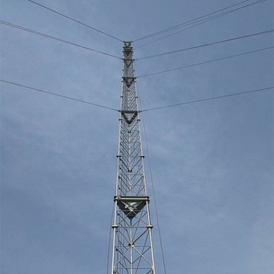 3 torre galvanizzata fornita di gambe dell'albero di Guyed dell'acciaio della immersione calda Q235 Q345