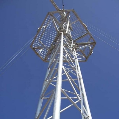 ISO9001 torre di antenna autosufficiente della grata Q345 Q235 GSM