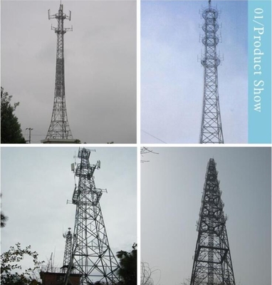 Le Telecomunicazioni tubolari della grata dell'acciaio autosufficiente di HDG si elevano