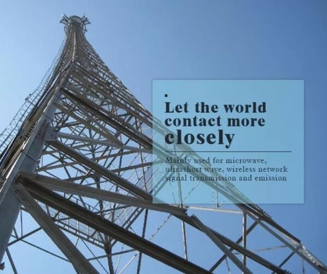 Torre d'acciaio galvanizzata di telecomunicazione unipolare dell'antenna di GSM
