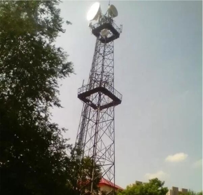 Torre d'acciaio di comunicazione su mezzi mobili del mosaico di angolo di ASTM A123 HDG