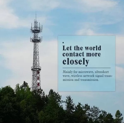 Torre d'acciaio di comunicazione su mezzi mobili del mosaico di angolo di ASTM A123 HDG