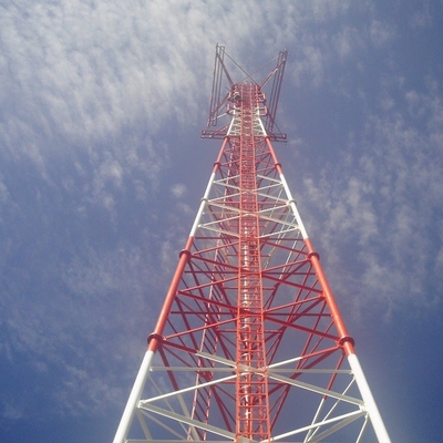 Torre d'acciaio di telecomunicazione tubolare di iso 1461 ASTM A123 HDG