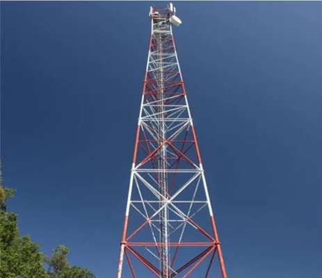 Torre tubolare dell'acciaio di telecomunicazione Q235B Q355B di HDG