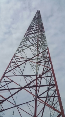 torre d'acciaio galvanizzata immersa calda Q345 di telecomunicazione di 60m