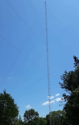 0 - torre galvanizzata d'acciaio dell'albero di 200m Guyed con il parafulmine dei sostegni