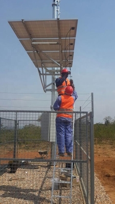 La torre d'acciaio della telecomunicazione del sistema del fulmine della grata ha galvanizzato