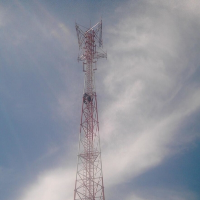 torre d'acciaio tubolare fornita di gambe 3 di 80m per la telecomunicazione